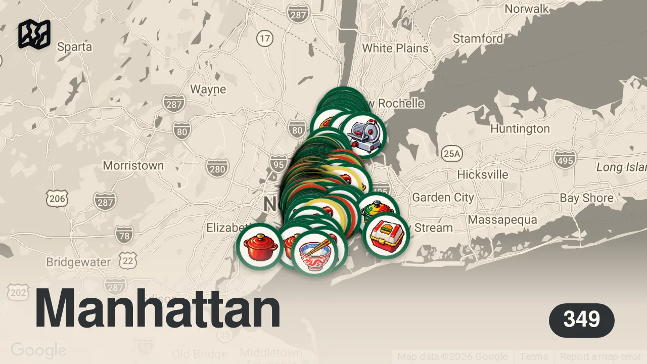 Shared map of 349 spots from New York