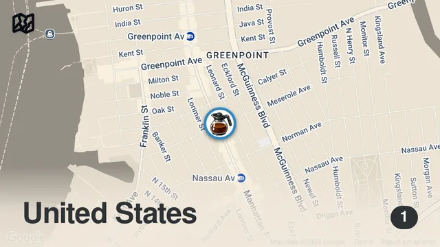 Map of 📍 Paloma coffee and bakery - Nassau Ave Greenpoint Brooklyn #NYC #birria #croissant