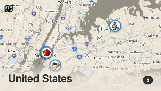 Map of top 5 rated restaurants in SoHo #soho #happyhournyc #restaurantsnyc #nyceats