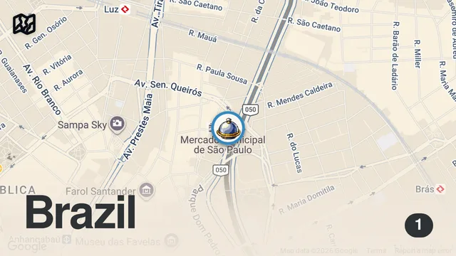 Map of Anthony Soars Over São Paulo | Anthony Bourdain: No Reservations | Travel Channel