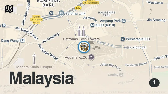 Map of ALL YOU CAN EAT Malaysian STREET FOOD BUFFET in Kuala Lumpur Malaysia