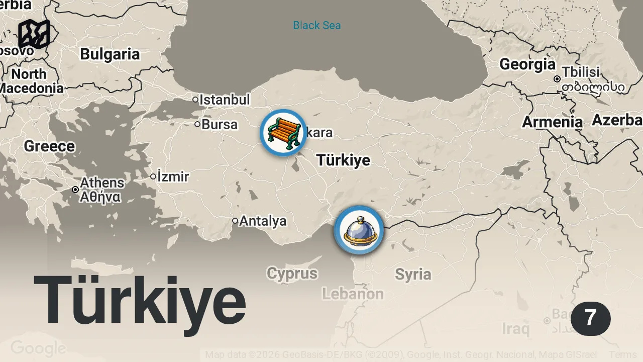 Map of 7 spots from BEN YERİM EŞİM ÖDER !!!