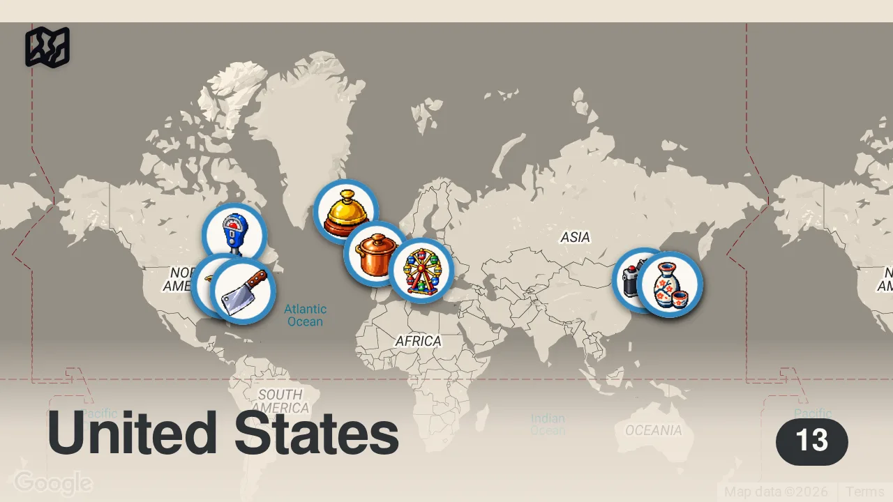 Map of 13 spots from Coldest Calls Around the World ❄️ Anthony Bourdain: No Reservations | Travel Channel