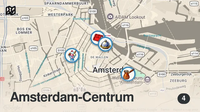 Map of DÜŞÜK PUANLI AMSTERDAM RESTORANLARI