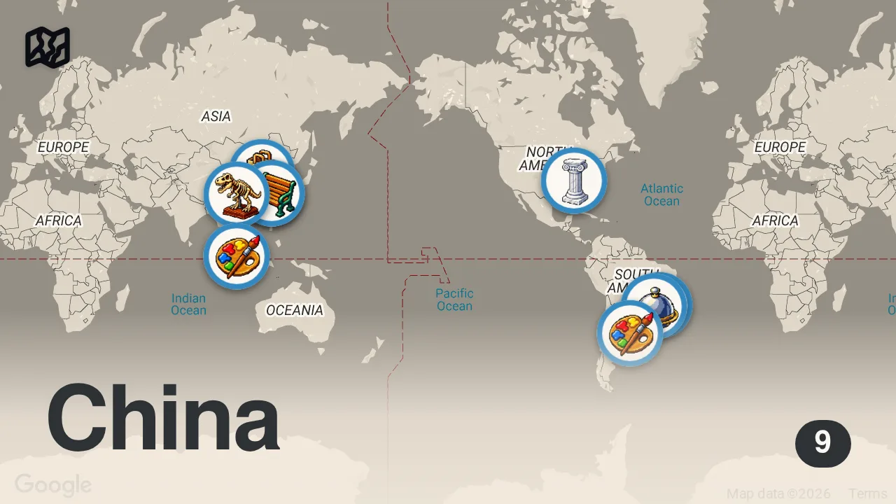 Map of 9 spots from HOW TO STUDY ABROAD