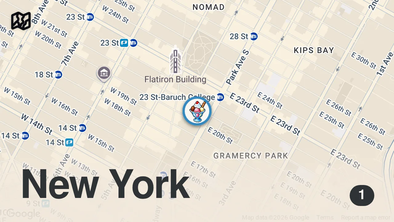 Map of 1 spot from How a High-End New York Pastry Shop Sells Out of Desserts Each Day — The Experts