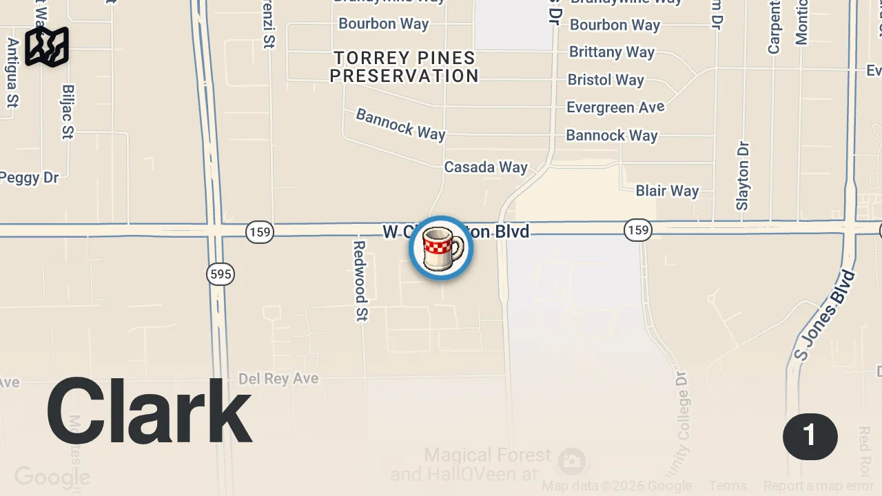 Map of 1 spot from First time trying Hawaiin Food at Grinds to the Max in Vegas