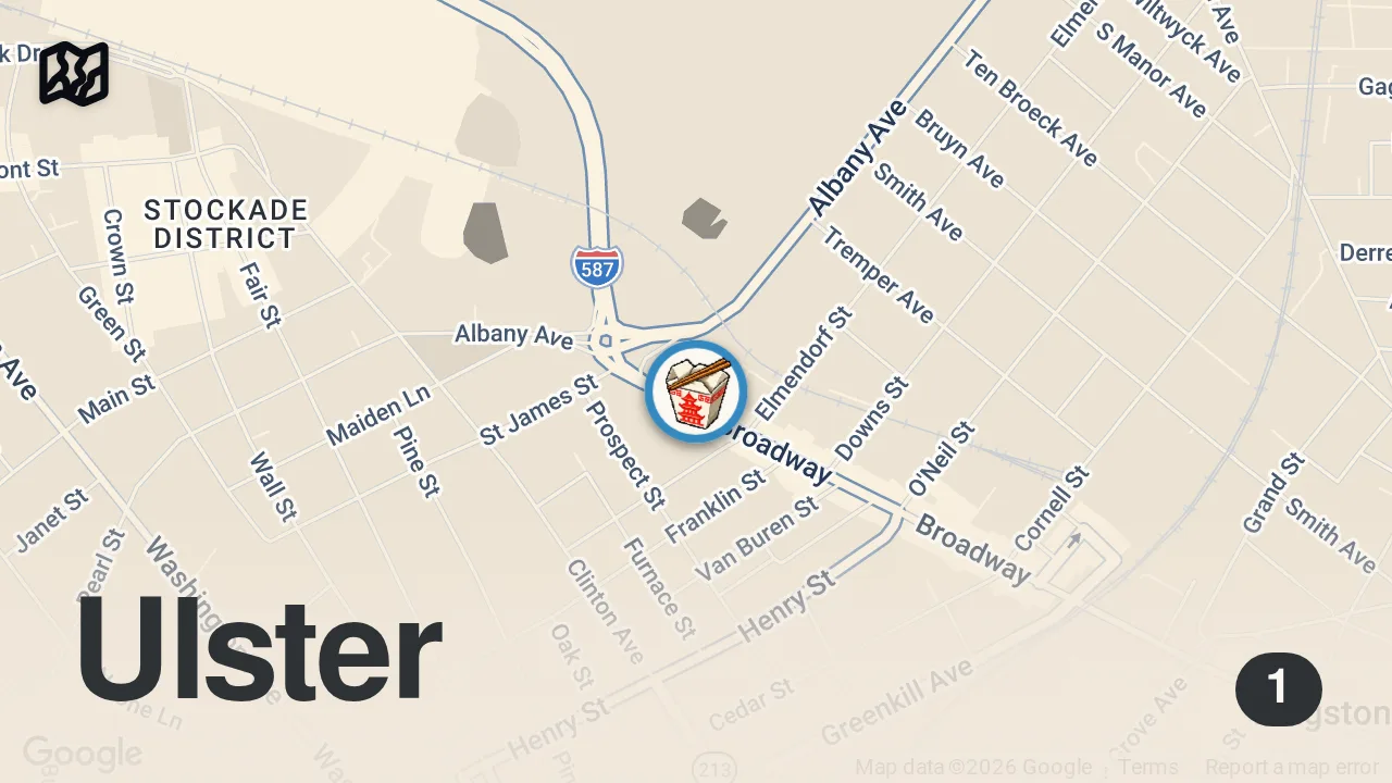 Map of 1 spot from He’s been cooking Chinese food in Kingston since 1974