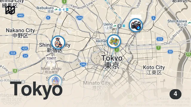 Map of How to Spend 5 Days in TOKYO - Japan Travel Itinerary