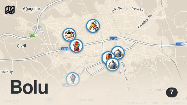 Map of BOLU’DA 1 GÜNDE NE YENİR!!!