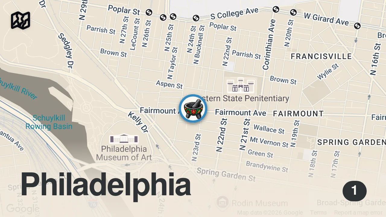 Map of 1 spot from Best burritos in Philly!