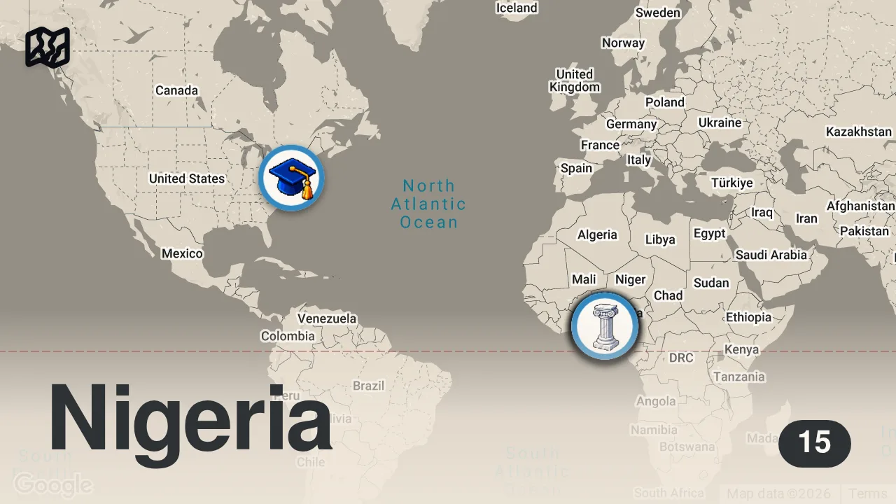 Map of 15 spots from Extremely Poor & Rich Sides Of Nigeria, Lagos 🇳🇬 (same city, different realities)