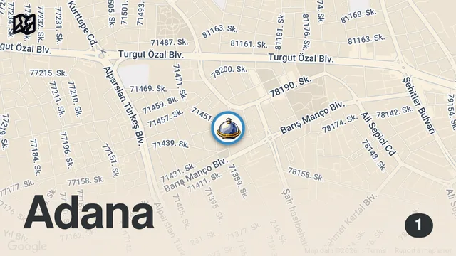 Map of 2 dürüm+1 ayran 350₺ Reklam EtçiMar/Adana