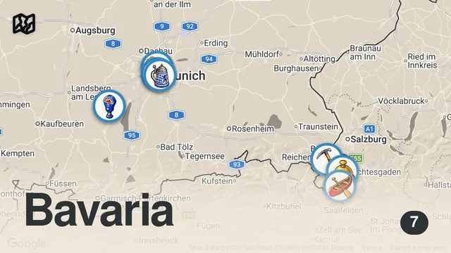 Map of Exploring BEAUTIFUL BAVARIA, Germany | Traveling Europe by Train