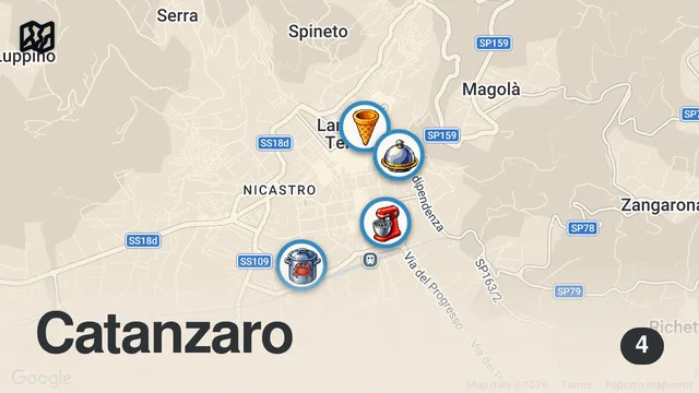 Map of 24H in Calabria | Italian Street Food, Seafood & Gelato in Lamezia Terme