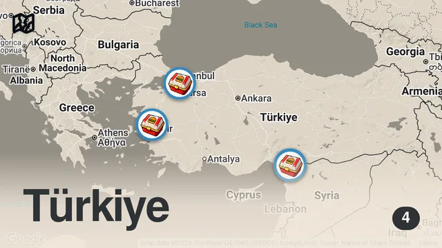 Map of HALK İSKENDERUN’UN EN İYİ HAMBURGERCİSİNİ SEÇTİ !!!