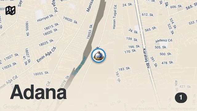 Map of EVİNDE PİZZA YAPIYOR SALONDA YİYİYORSUN | GİZEMLİ PİZZACI ADANA