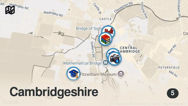 Map of CAMBRIDGE desde Londres. Qué ver en un día I Inglaterra UK