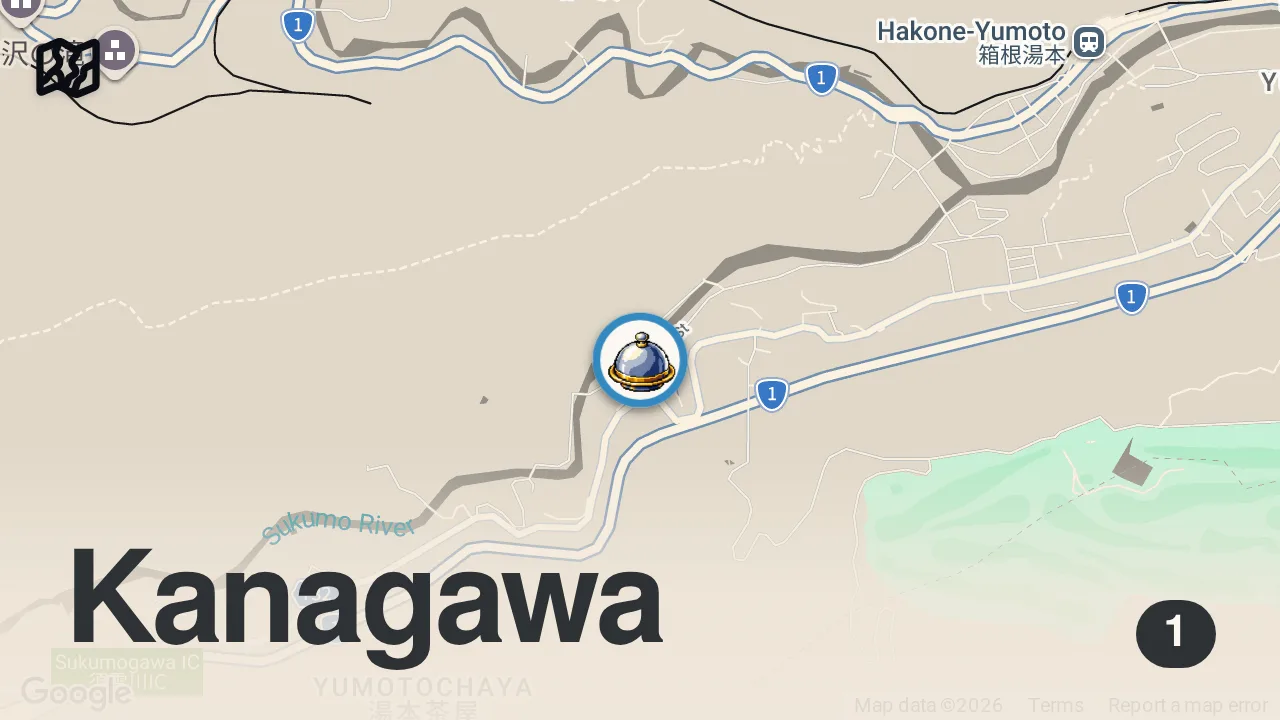 Map of 1 spot from INSIDE the MOST EXPENSIVE A5 Japanese Wagyu Hotpot Meal in Hakone Japan | $100 LUNCH!