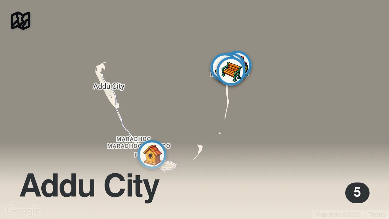 Map of 5 spots from Eating Giant Rock Lobster!! Why This REMOTE ISLAND is Food Paradise!!