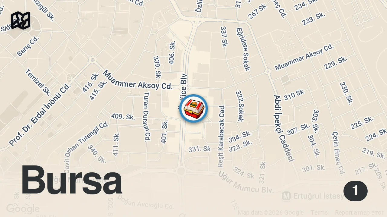 Map of 1 spot from EKMEĞİ KENDİN YAPARSAN GÜÇ SENDE OLUR