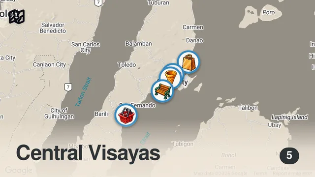 Map of 20 Must Try Filipino Street Foods in Cebu Philippines 🇵🇭