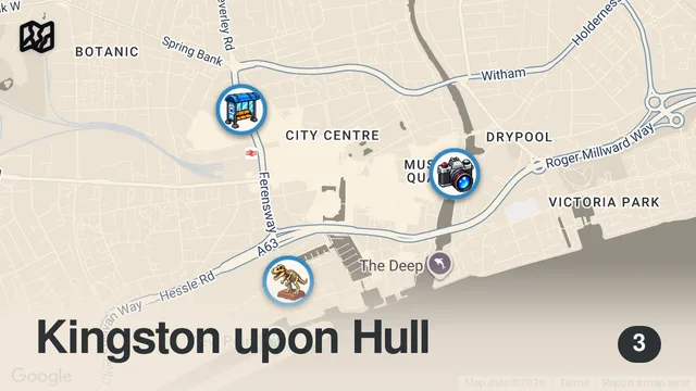 Map of HULL: UK CITY OF CULTURE 2017 | ENGLAND TRAVEL VLOG #5