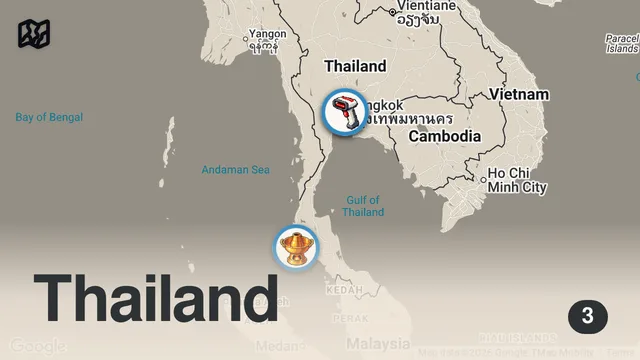 Map of Thai Street Food - $1 FOOD at Traditional Market in Bangkok!! (ft. Nick DiGiovanni)