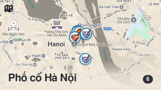 Map of we tried the BEST STREET FOOD in VIETNAM 🇻🇳 Hanoi Edition