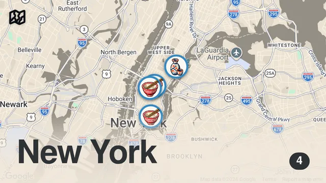 Map of Trying the BEST noodles in New York City
