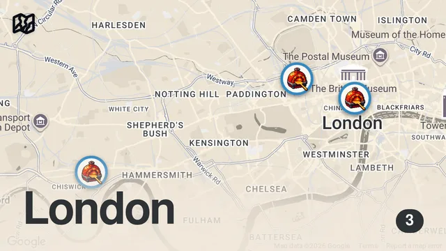 Map of Finding the Best Pizza in London