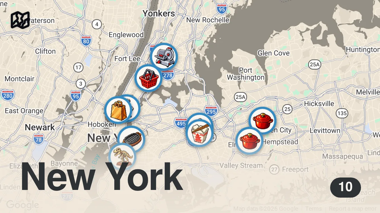 Map of 10 spots from ACTION MAKES HIS FAVORITE DISHES FROM FTD: THE EXTENDED CUT