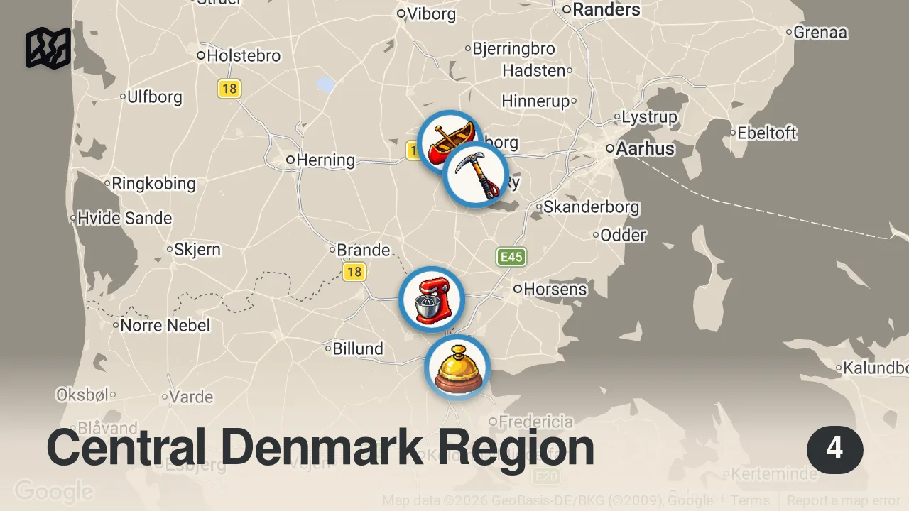 Map of 4 spots from Bikepacking The World's Most Bike Friendly Country Wasn't What We Expected