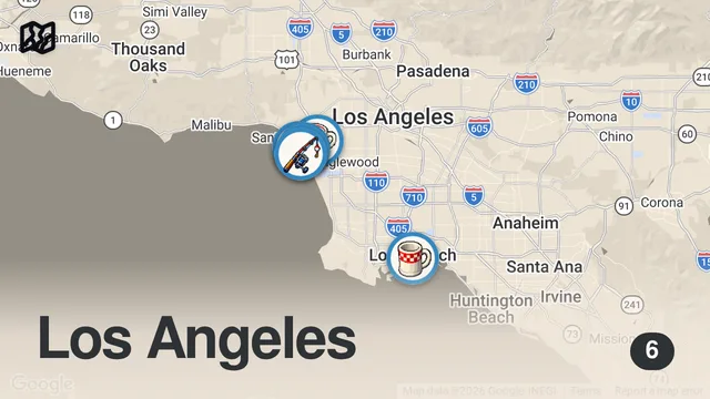 Map of Perfect Day in Venice Beach California