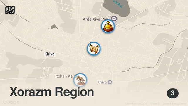 Map of Nobody Visits This Time-Travel City Of Uzbekistan — Here Is What You Miss In Khiva 🇺🇿