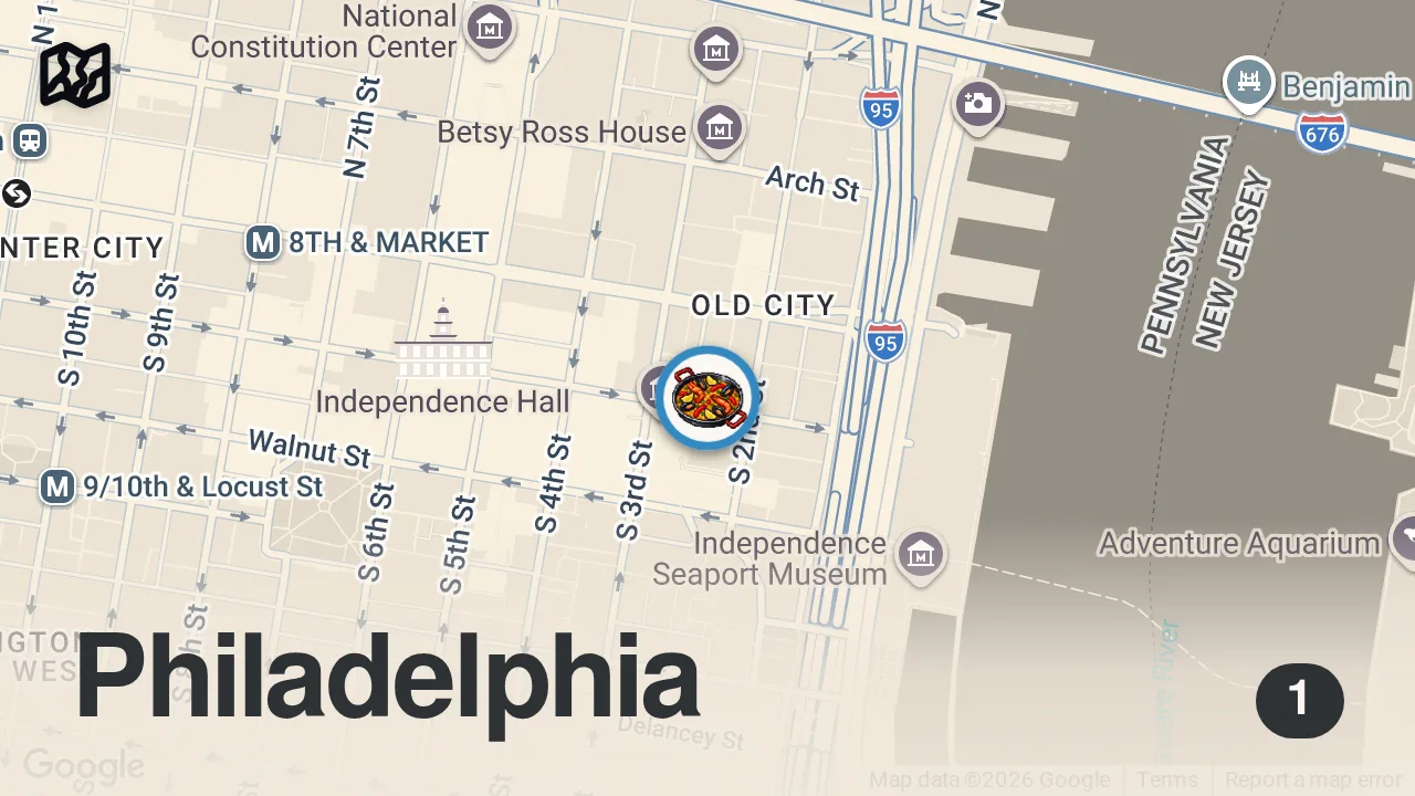 Map of 1 spot from A Flight of Salsas | Culinary Roadtrip Through Mexico Without Leaving Philly