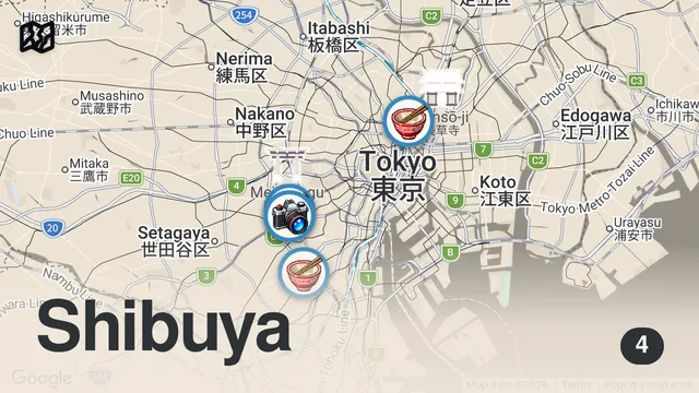 Map of DEATH LEVEL RAMEN in Tokyo!! 🌶️ 💀 w/ Ramen Beast (He's Eaten 4,000 Bowls of Ramen!!)