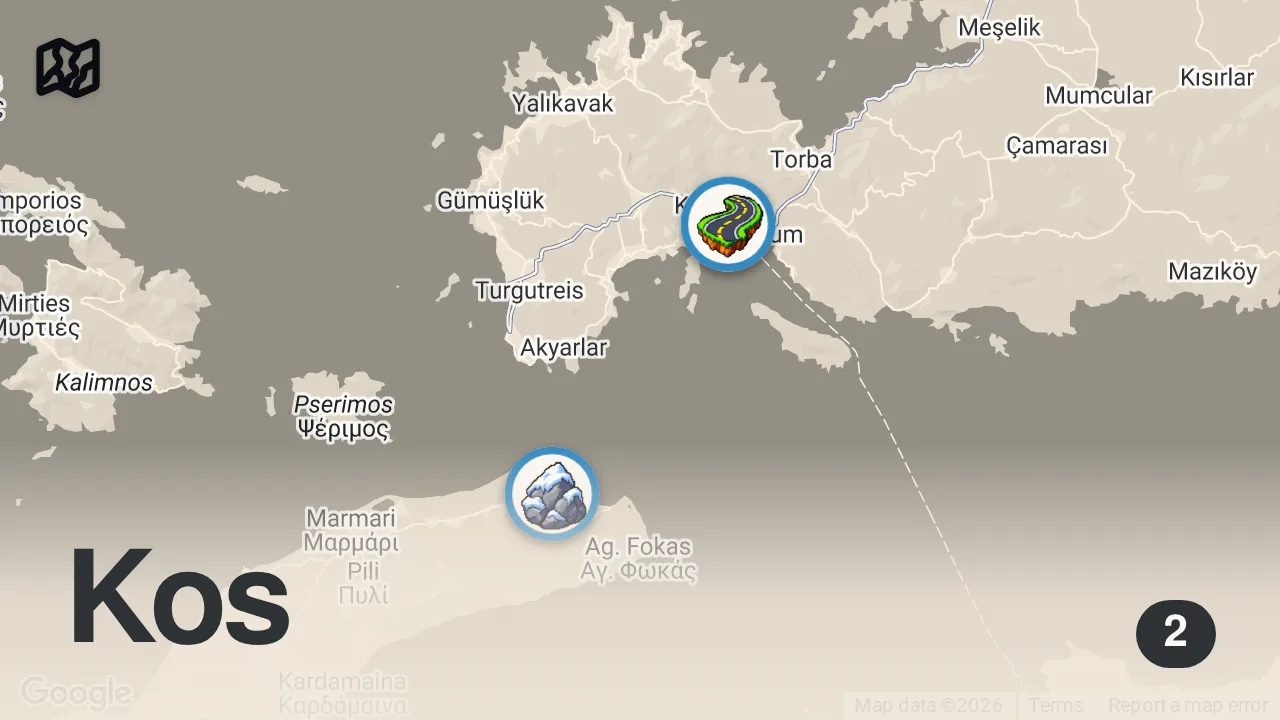 Map of 2 spots from Dillerden düşmeyen türkünün hikayesi #shorts