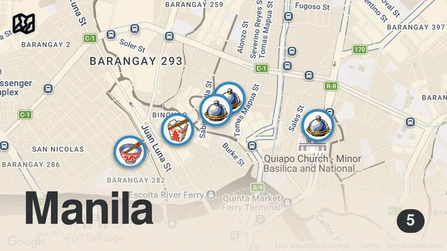 Map of 12 MUST TRY Foods in the MANILA CHINATOWN 🇵🇭 You Won't Believe What I Found!