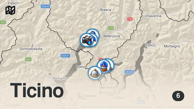 Map of THE BEST OF TICINO SWITZERLAND