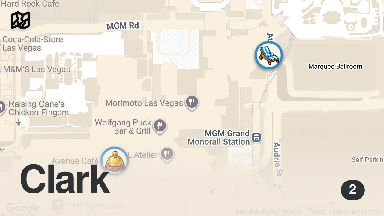 Map of 2 spots from $900 a Night in Las Vegas! FULL REVIEW of Skylofts at MGM Grand with a SECRET Restaurant