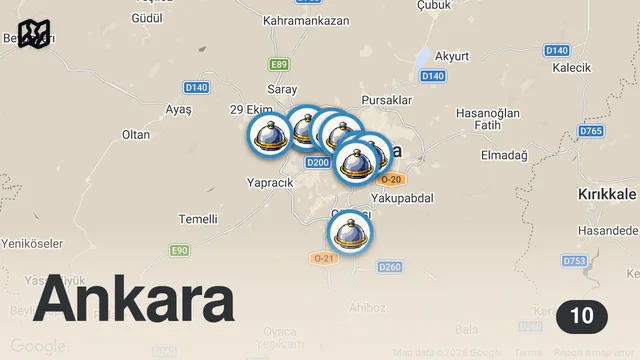 Map of ANKARA’DA BİR GÜNDE NE YENİR 2 !!!!
