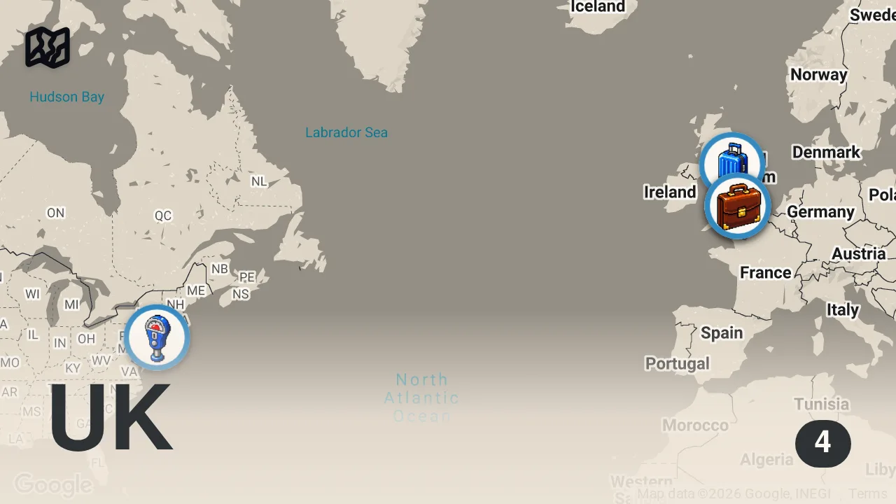 Map of 4 spots from I ate EVERYTHING at the British Grand Prix