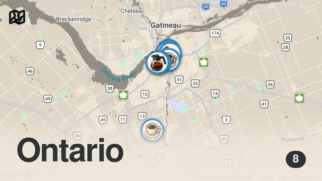 Map of Ottawa Coffee Tour | 7 Must-Try Cafés Around the City