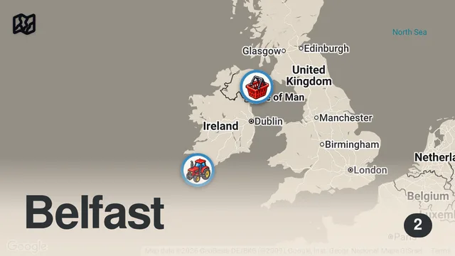 Map of AMERICANS TASTE TEST IRISH FOOD
