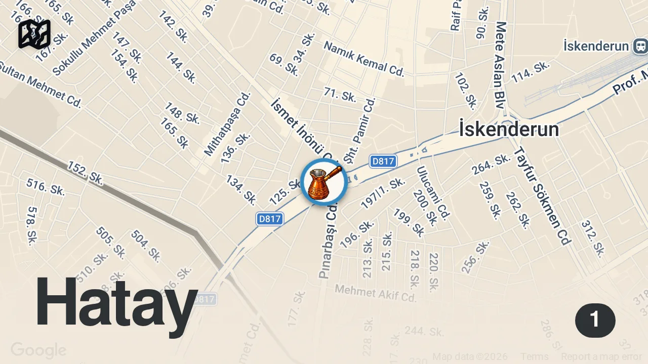 Map of 1 spot from Iskenderun usulü döner reklam