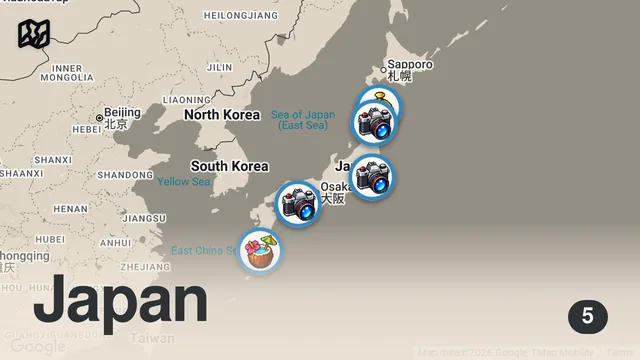 Map of 6 Unconventional Places in Japan Most Tourists Miss (Zero Crowds!)
