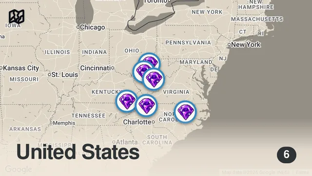 Map of Close Encounters with Terrifying Monsters | Mountain Monsters | Travel Channel
