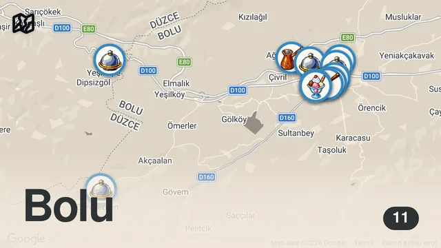 Map of BOLU’DA BİR GÜNDE NE YENİR 2!!!