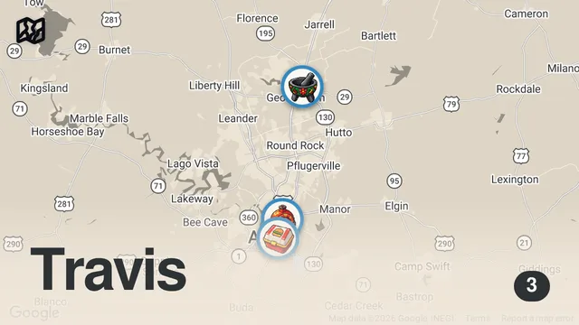 Map of Eating at VIRAL Restaurants For 24 Hours… (Austin, TX)